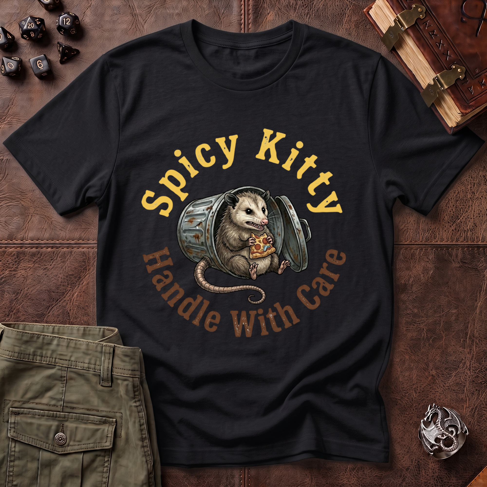 Spicy Kitty Handle with Care T-Shirt
