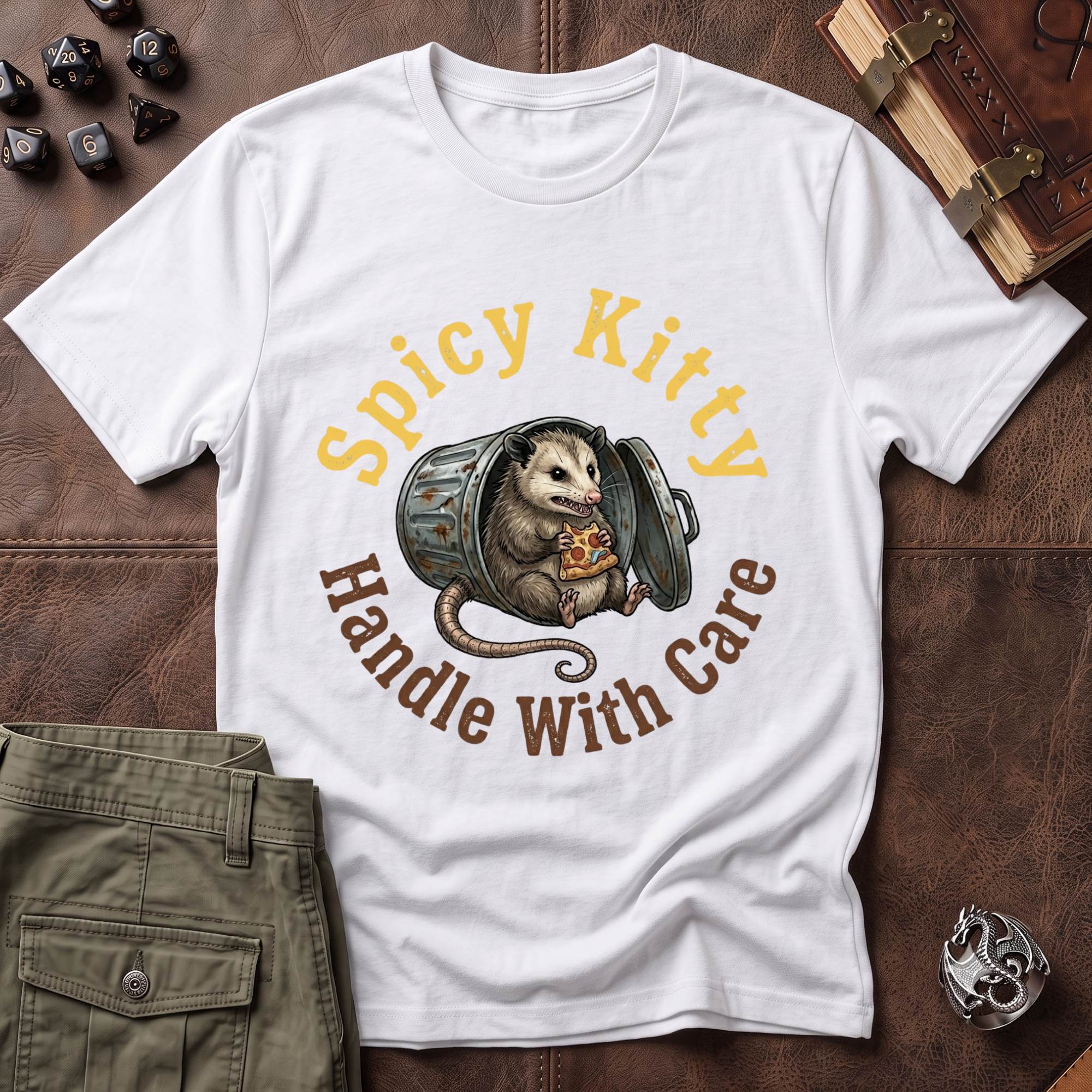Spicy Kitty Handle with Care T-Shirt
