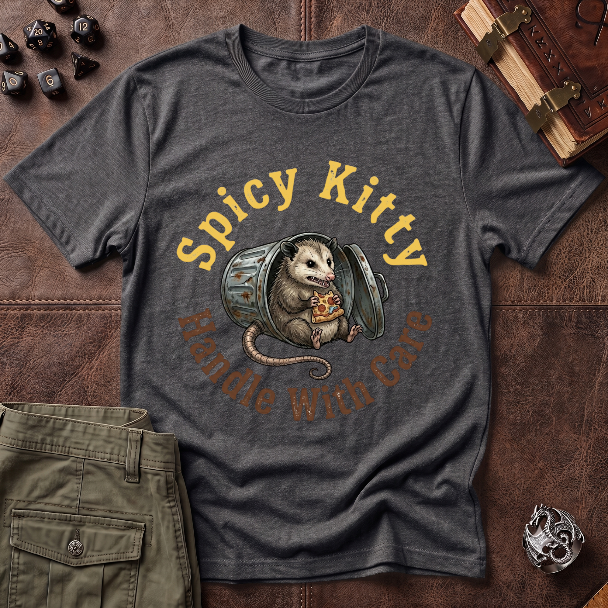 Spicy Kitty Handle with Care T-Shirt