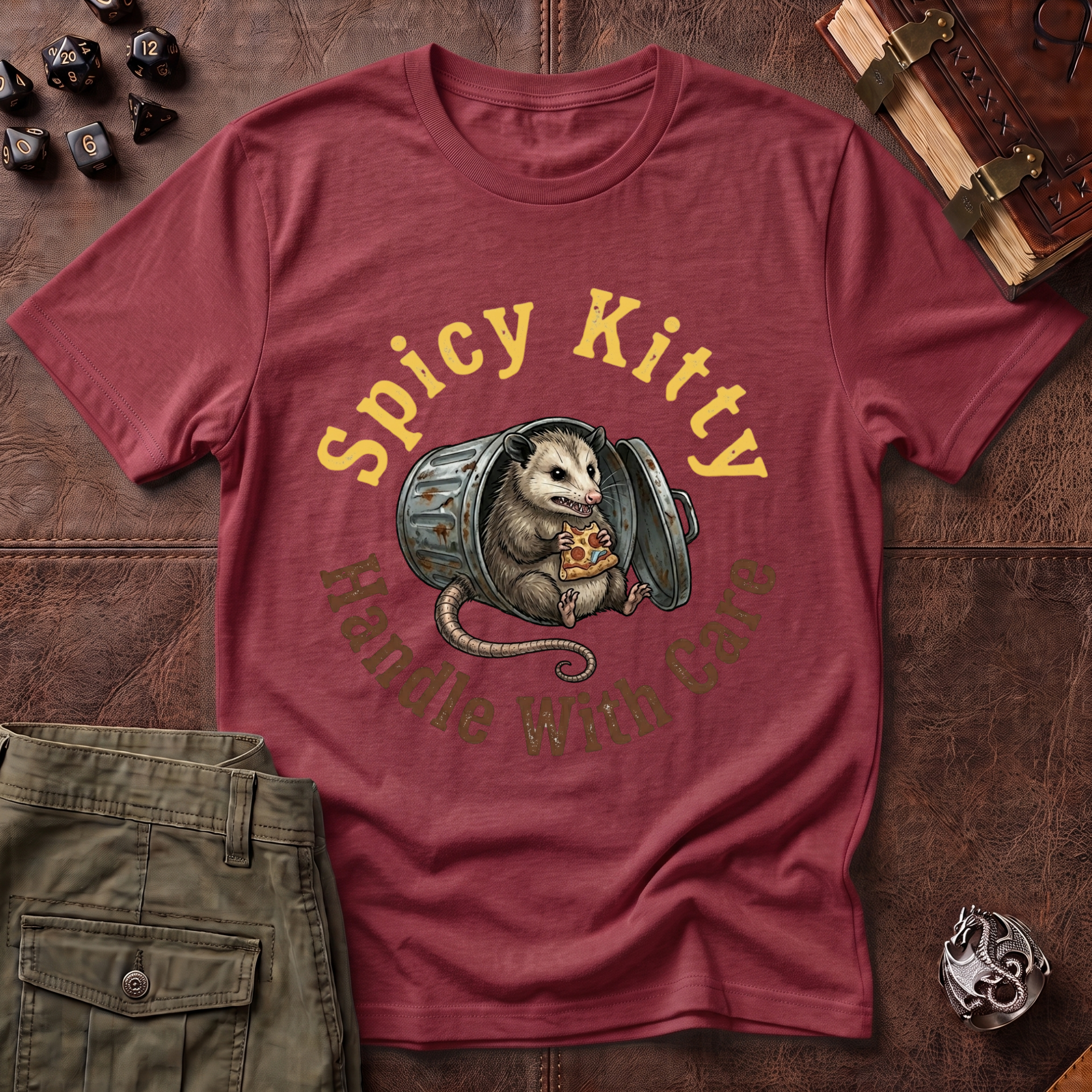 Spicy Kitty Handle with Care T-Shirt