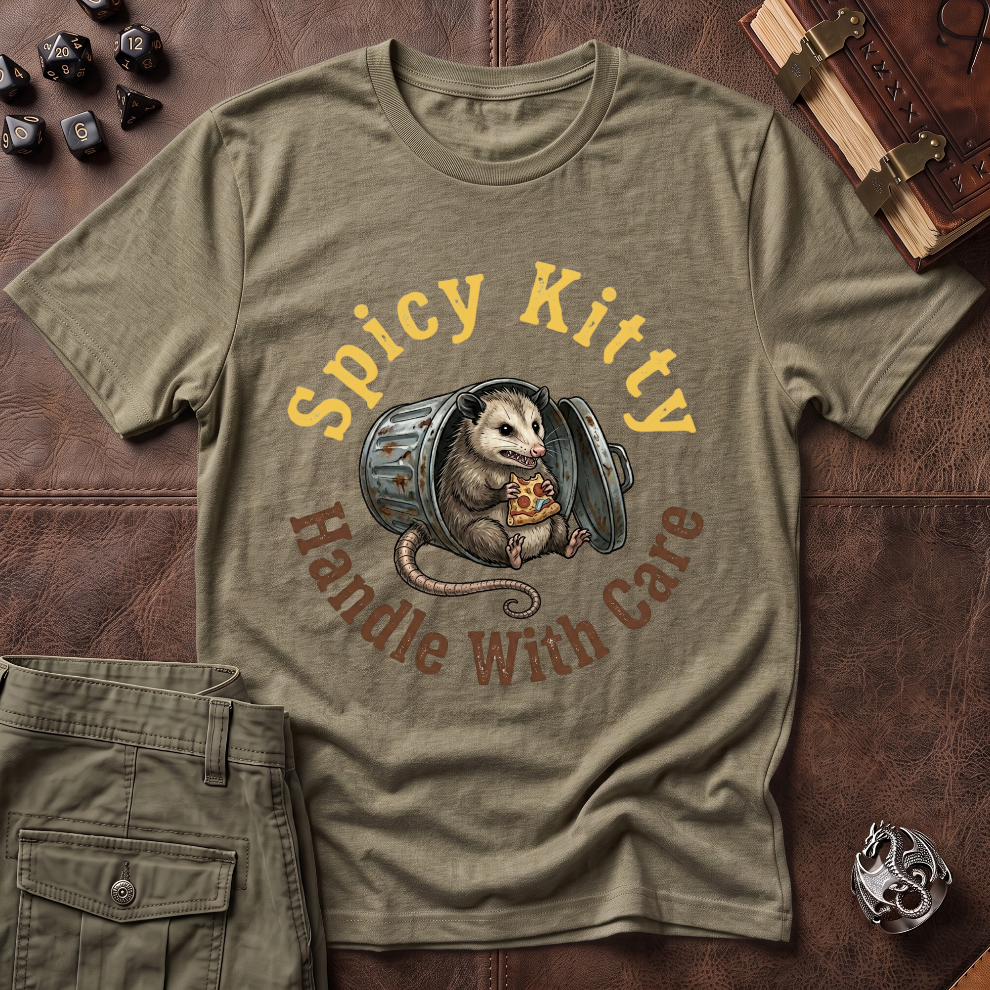 Spicy Kitty Handle with Care T-Shirt