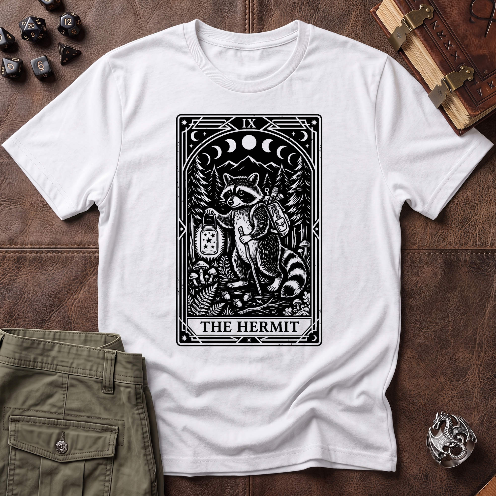 Trash Panda Tarot Hermit T-Shirt