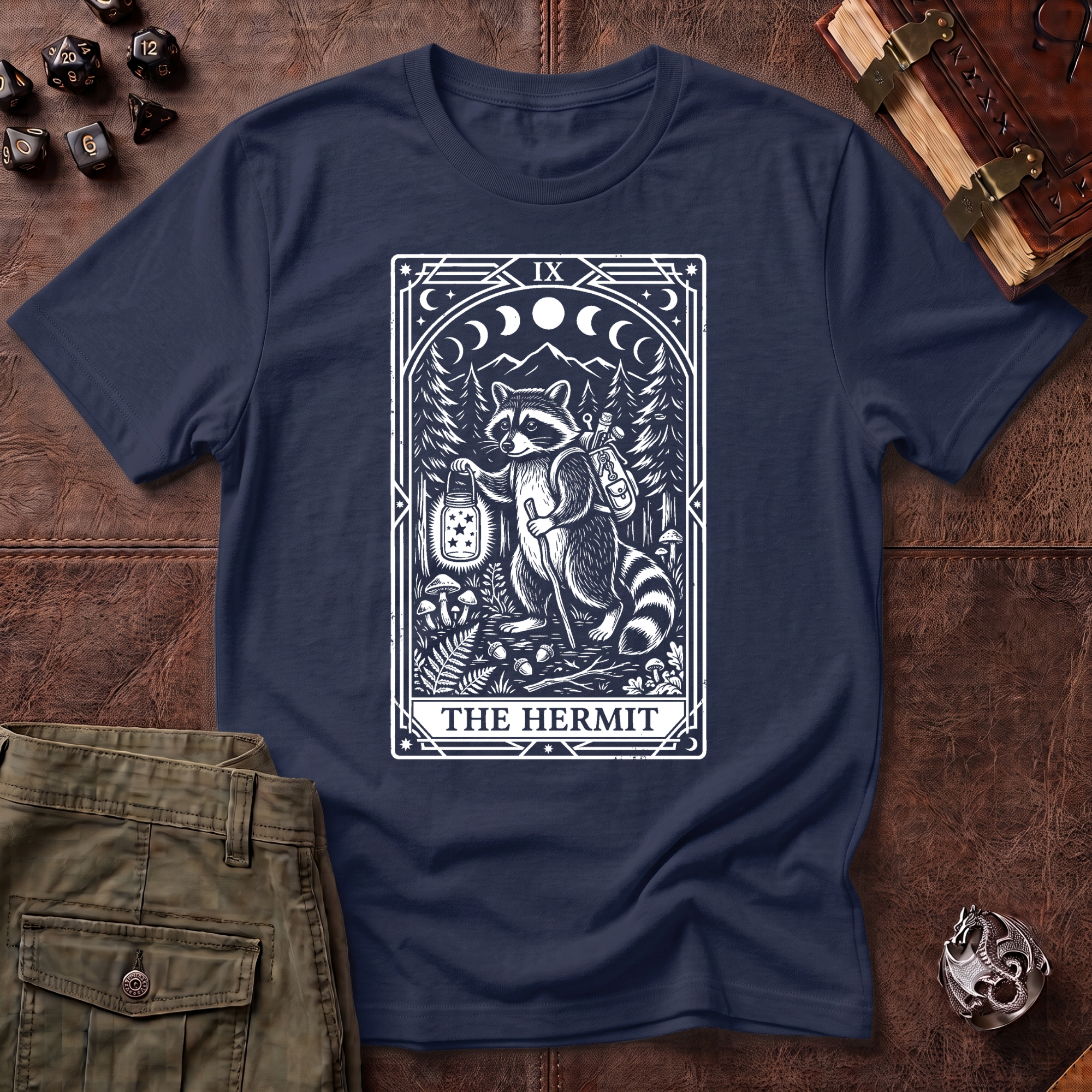 Trash Panda Tarot Hermit T-Shirt