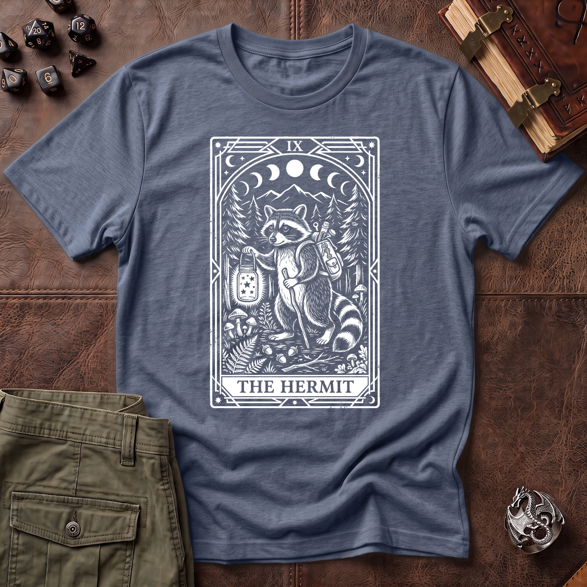 Trash Panda Tarot Hermit T-Shirt