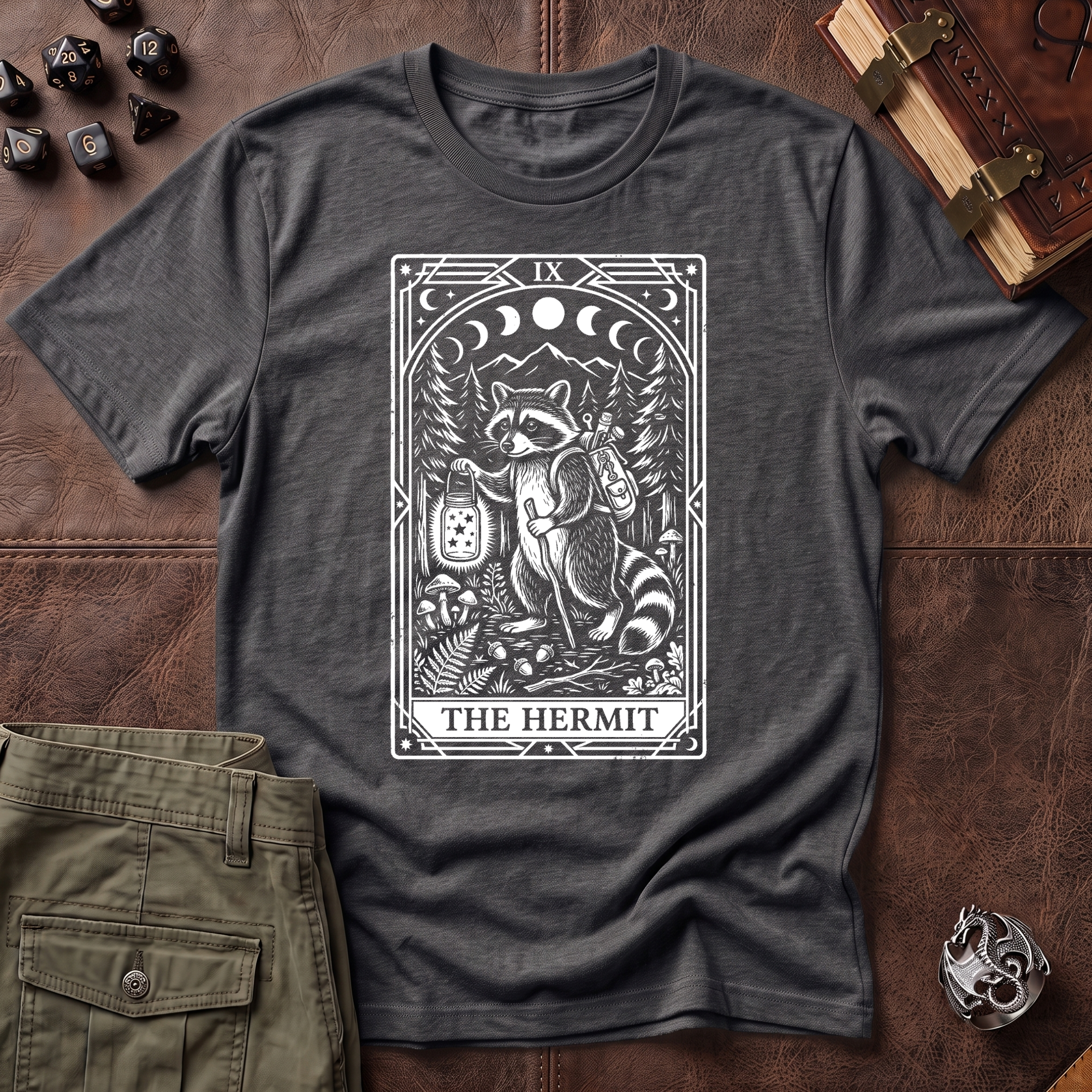 Trash Panda Tarot Hermit T-Shirt