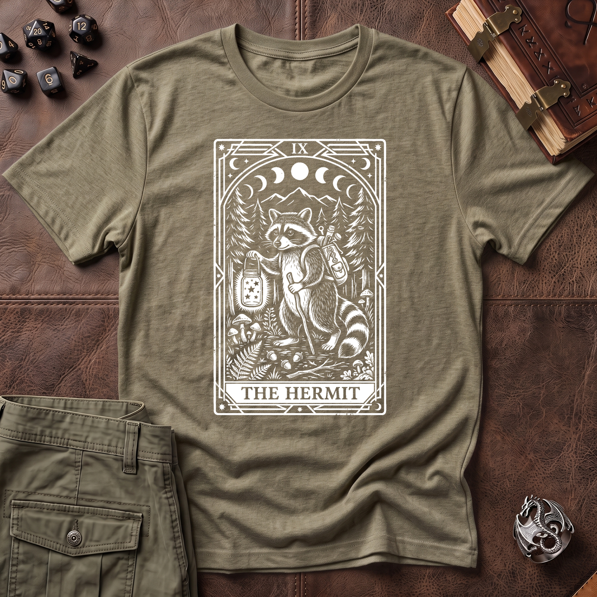 Trash Panda Tarot Hermit T-Shirt