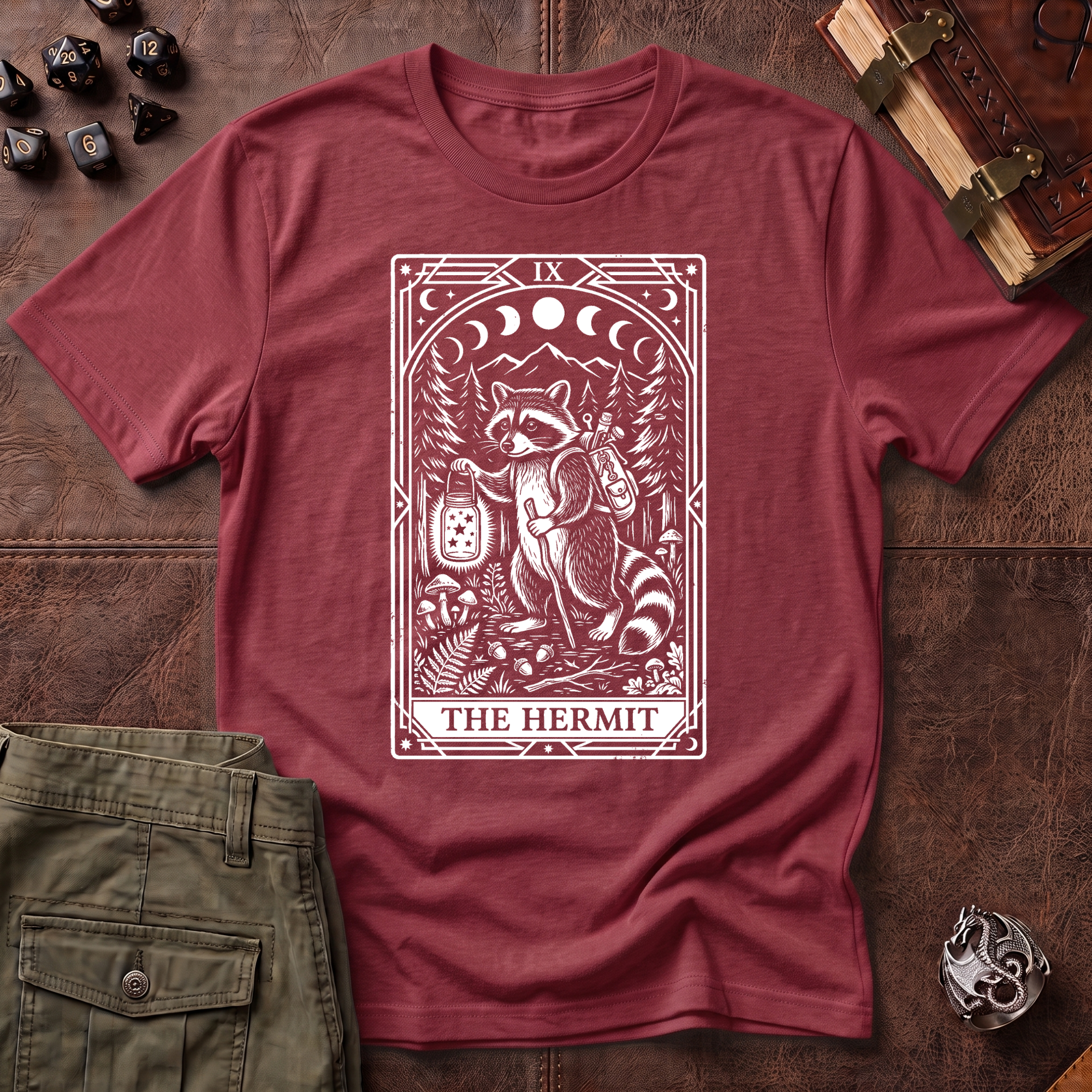 Trash Panda Tarot Hermit T-Shirt