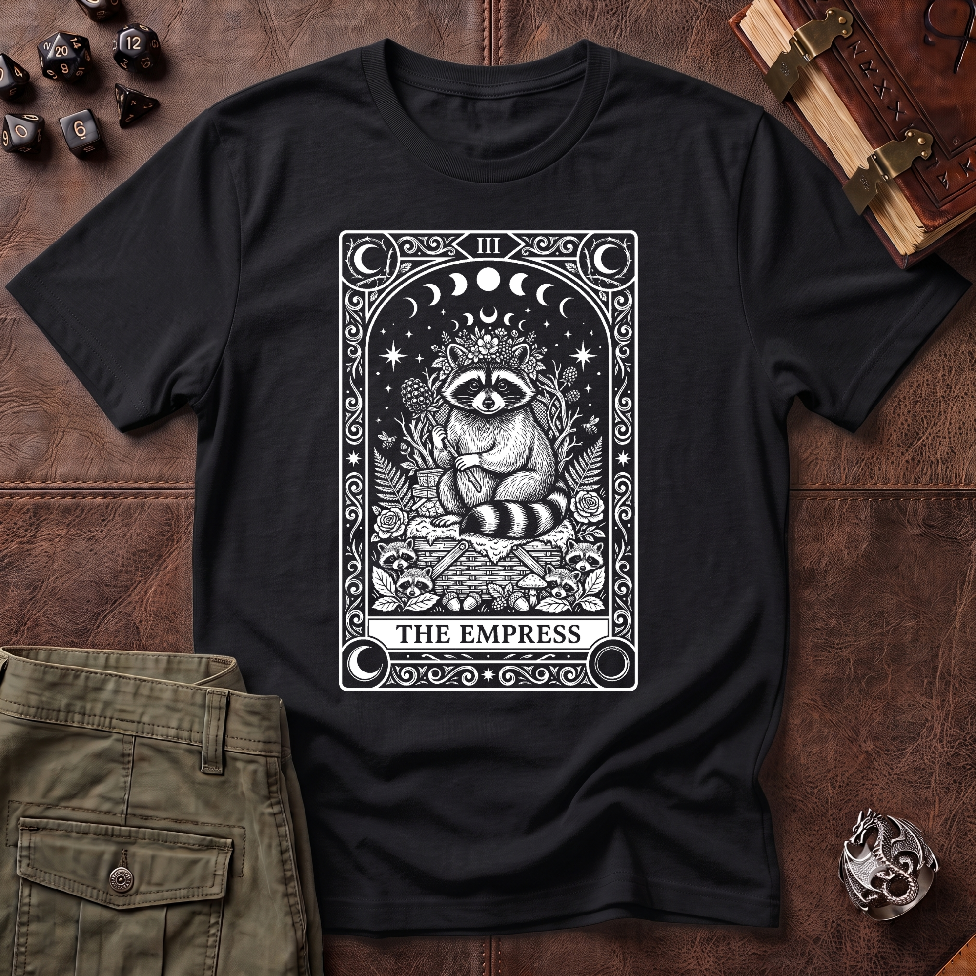 Trash Panda Tarot Empress T-Shirt