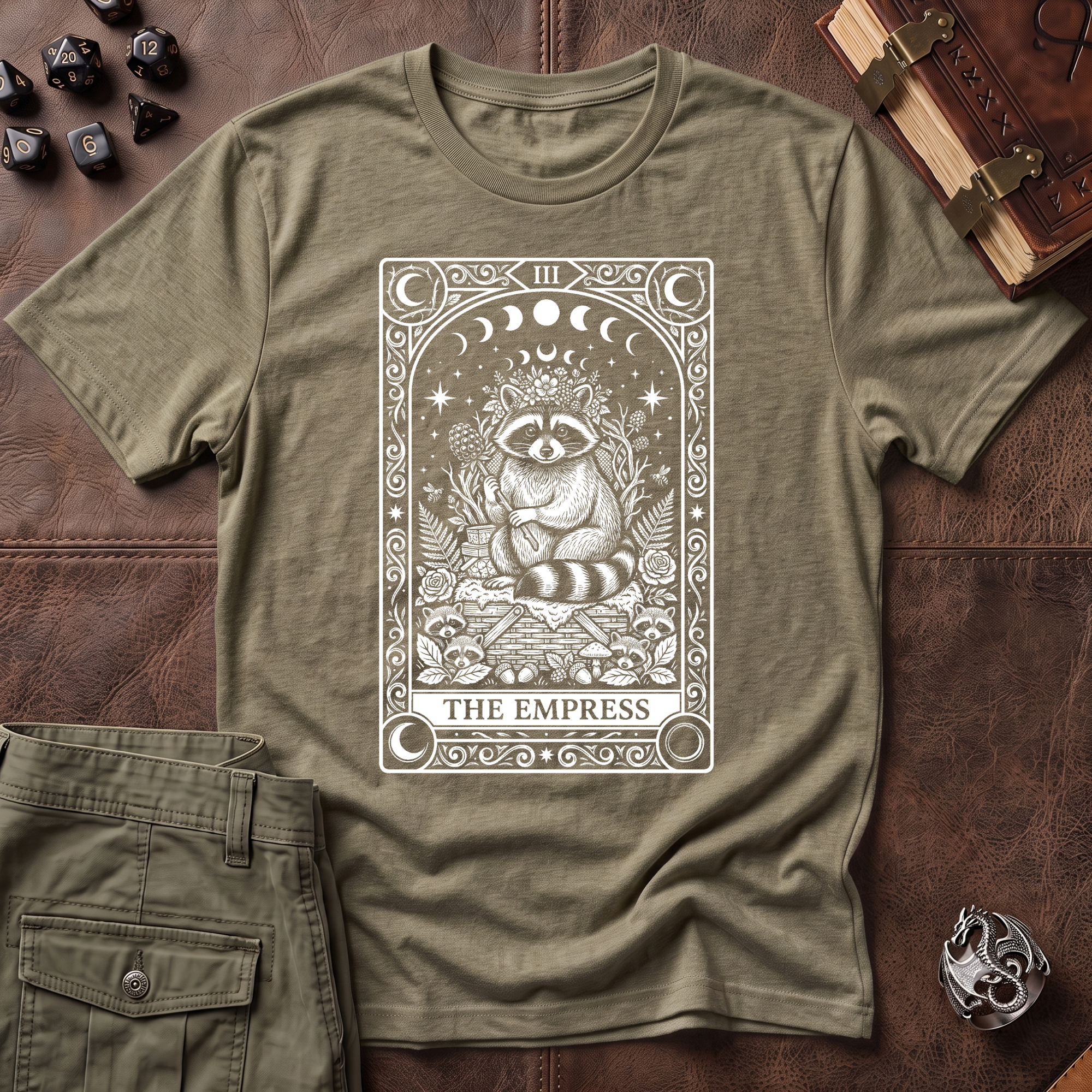 Trash Panda Tarot Empress T-Shirt