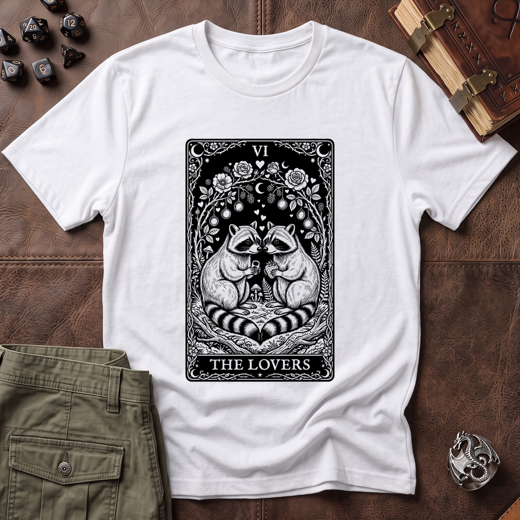 Trash Panda Tarot Lovers T-Shirt