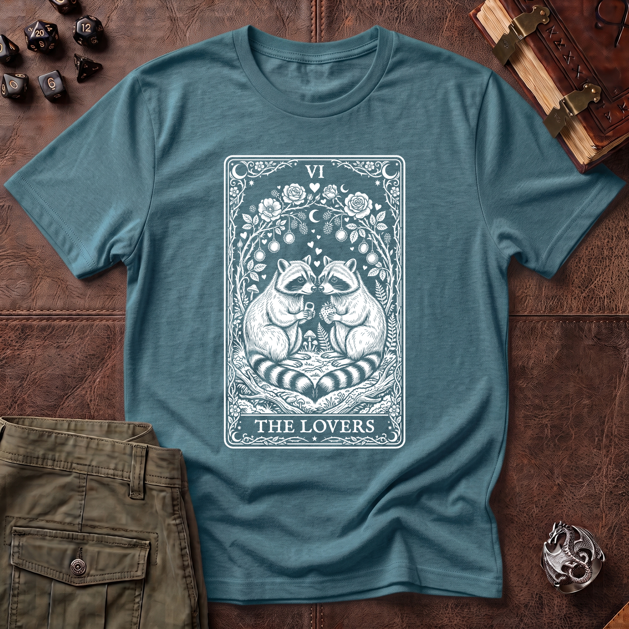 Trash Panda Tarot Lovers T-Shirt