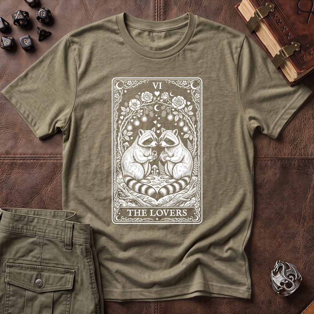 Trash Panda Tarot Lovers T-Shirt