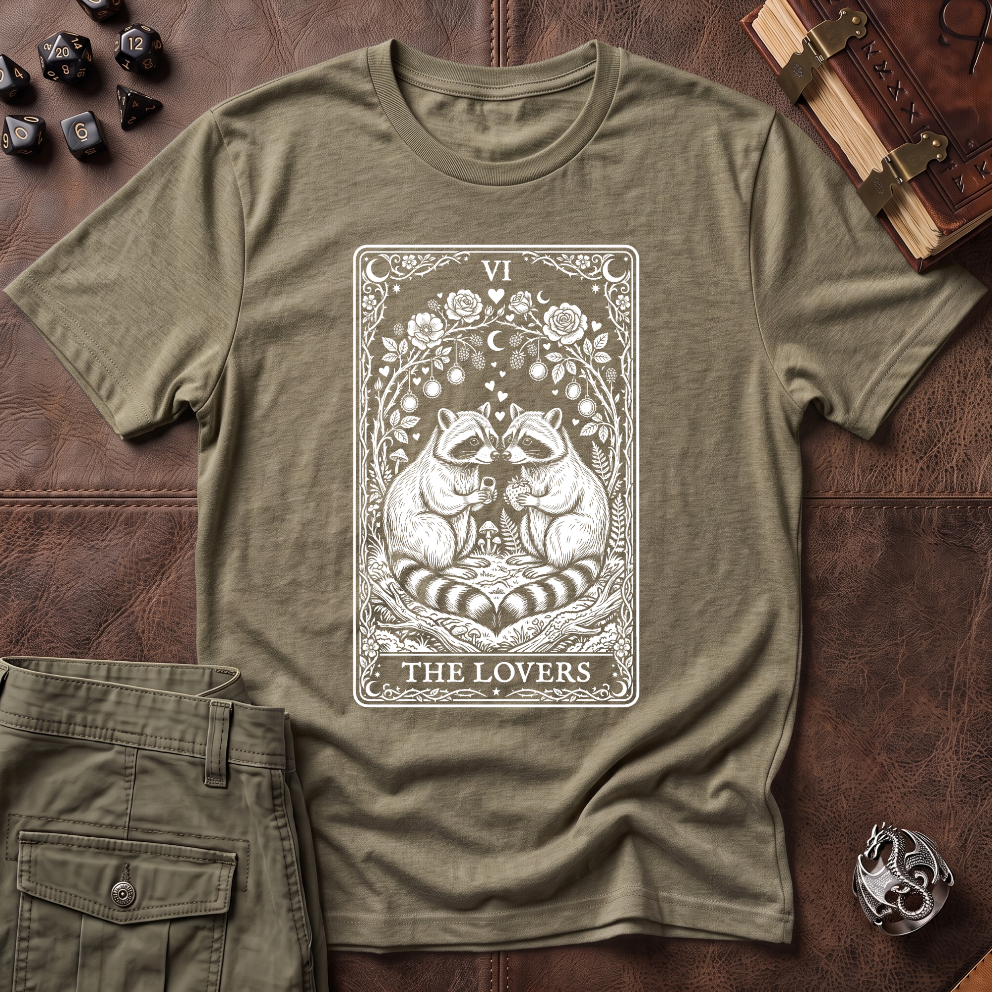 Trash Panda Tarot Lovers T-Shirt