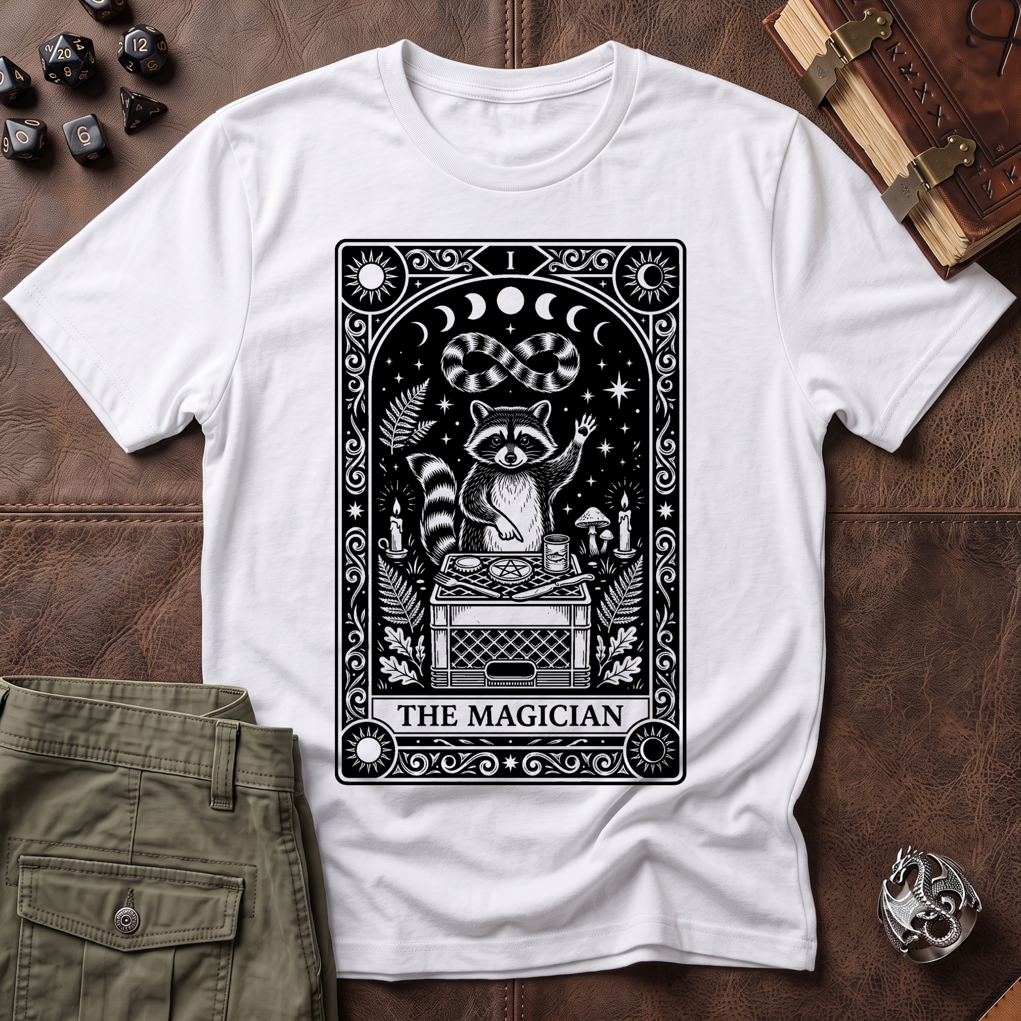 Trash Panda Tarot Magician T-Shirt