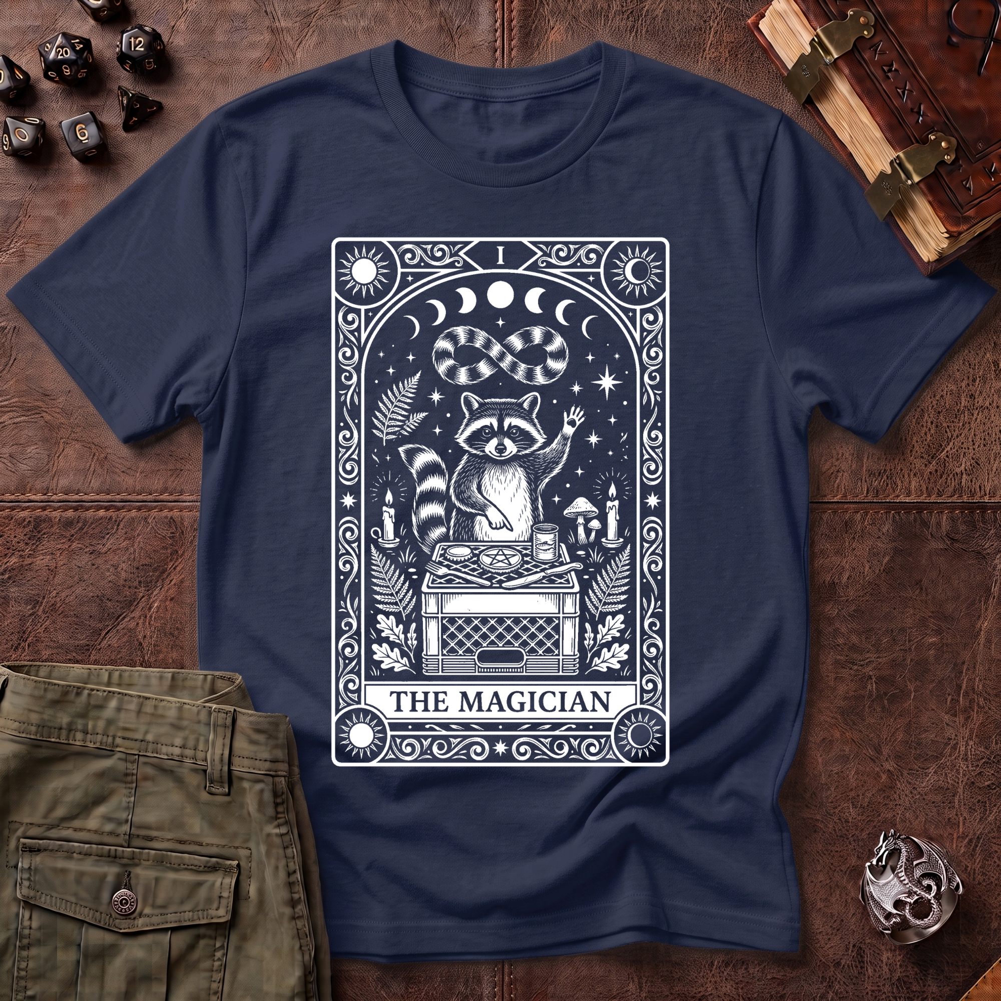 Trash Panda Tarot Magician T-Shirt