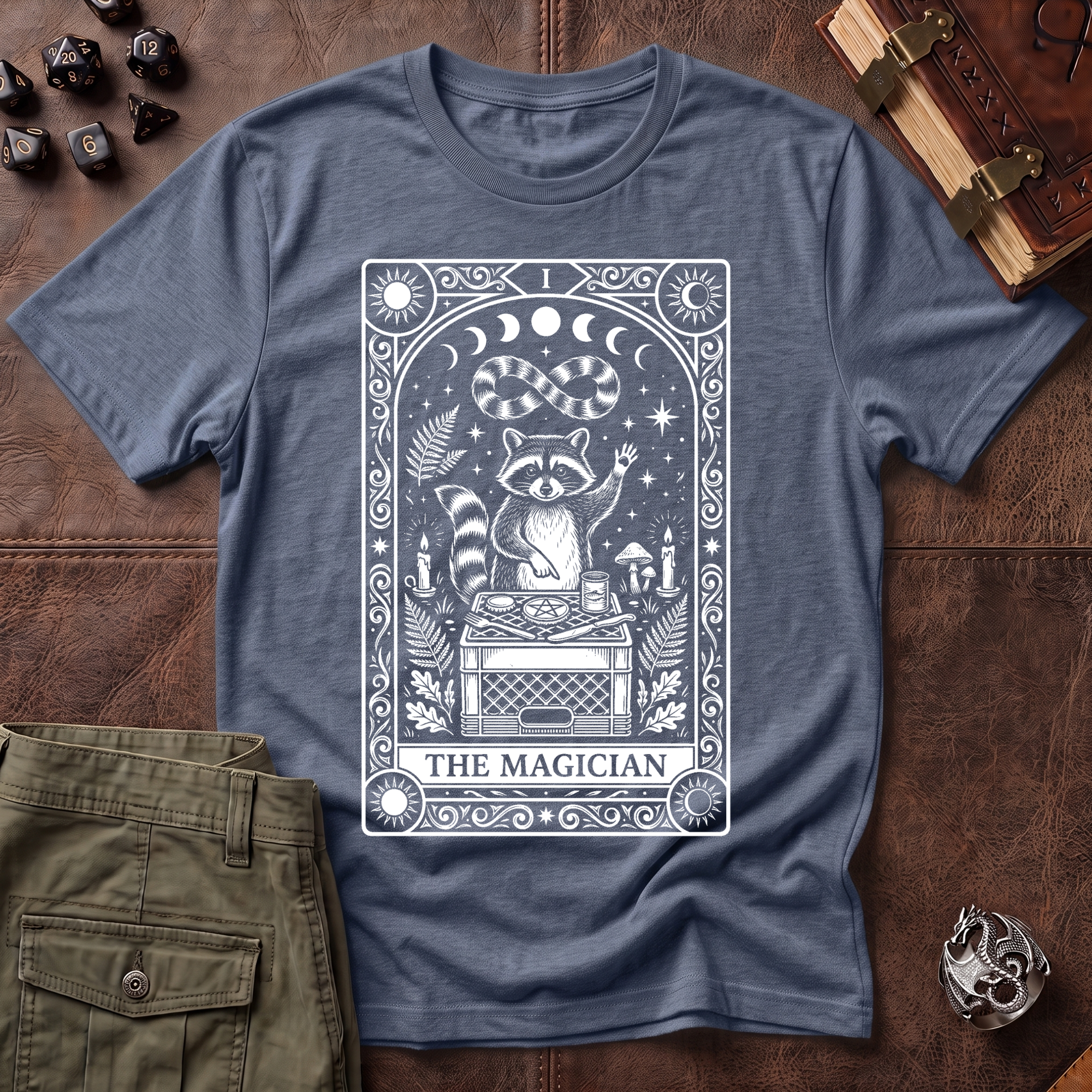 Trash Panda Tarot Magician T-Shirt