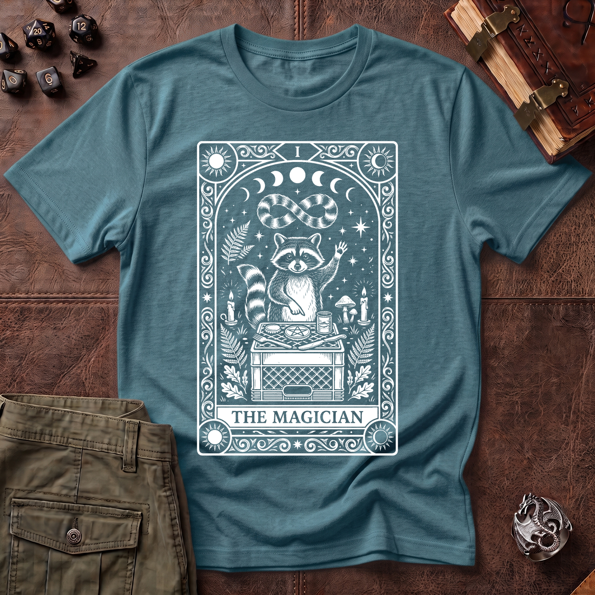 Trash Panda Tarot Magician T-Shirt