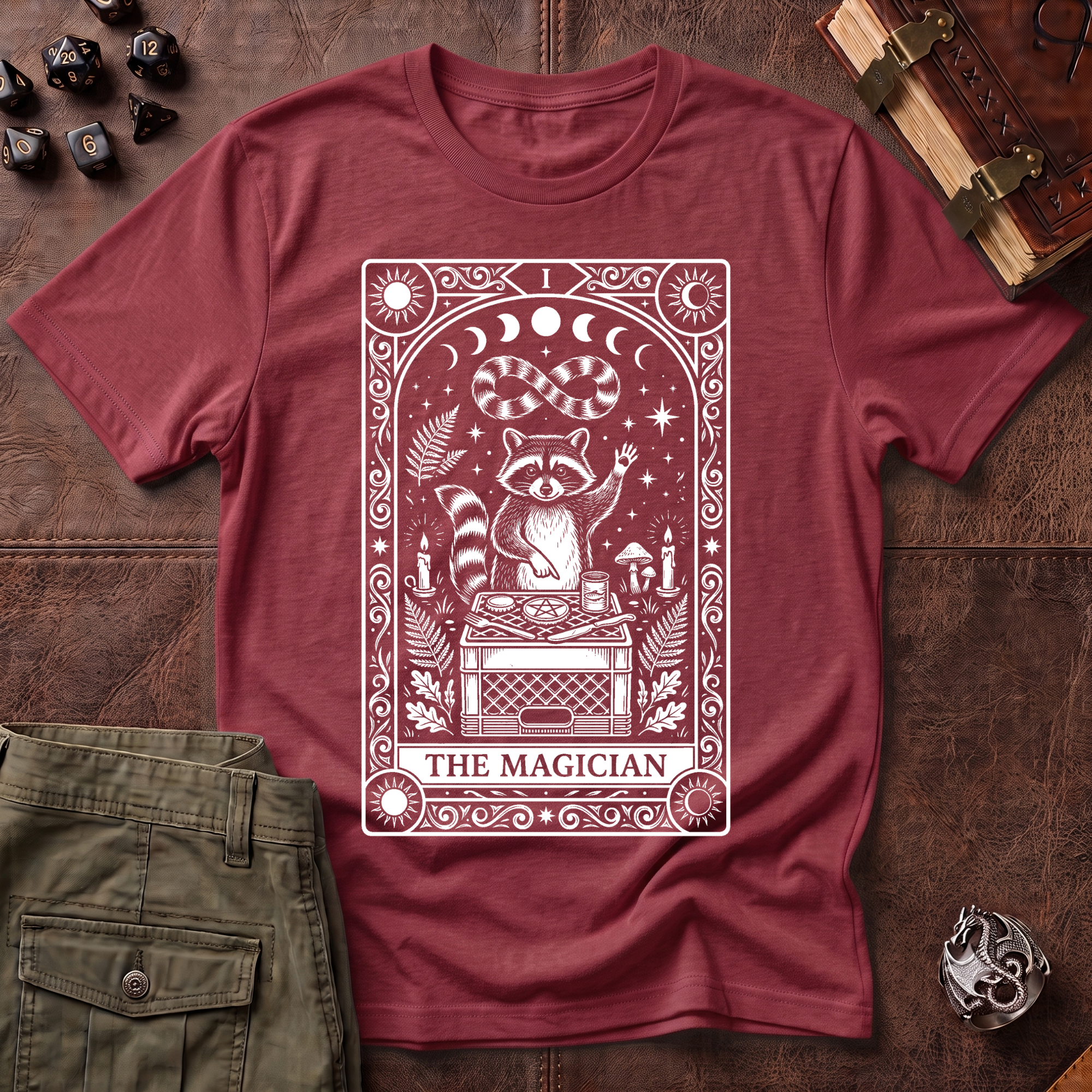 Trash Panda Tarot Magician T-Shirt