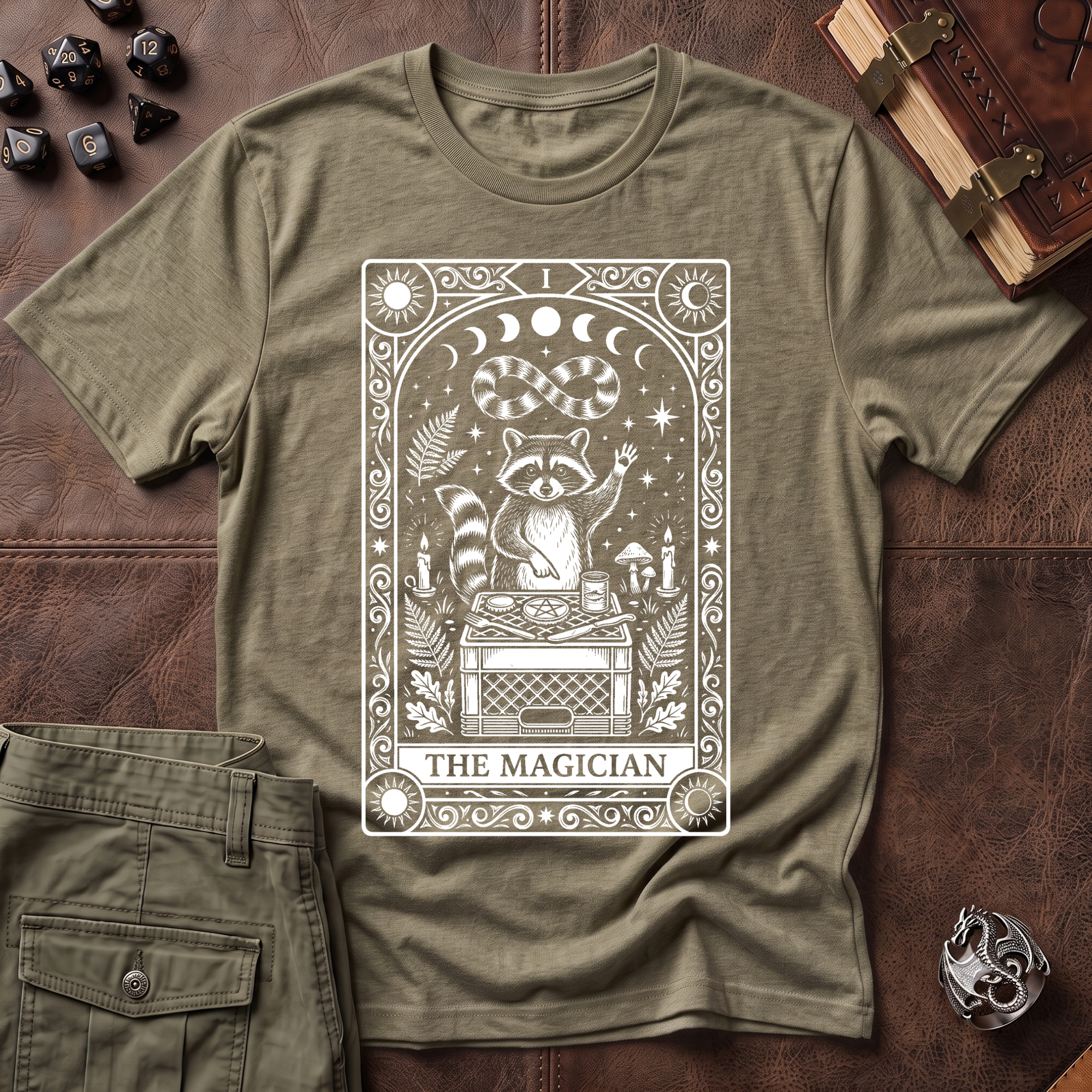 Trash Panda Tarot Magician T-Shirt