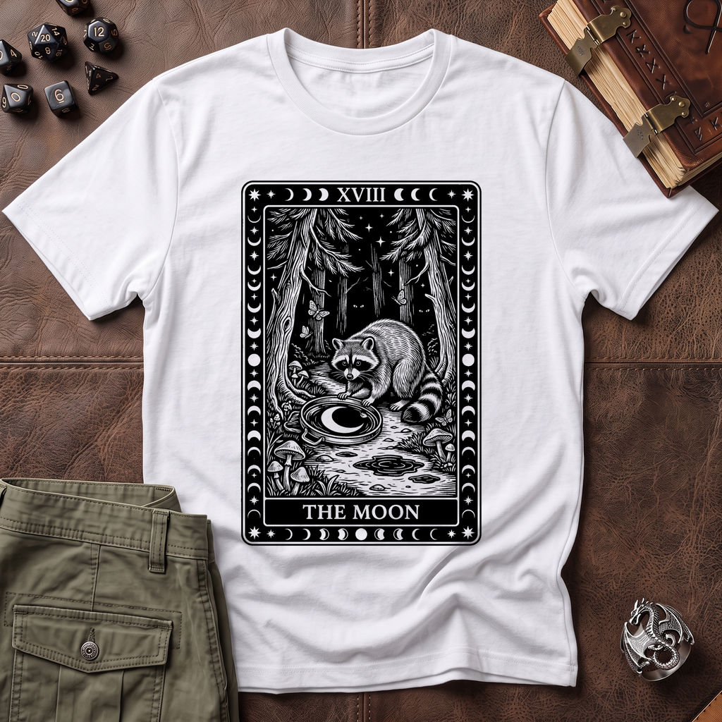 Trash Panda Tarot Moon T-Shirt