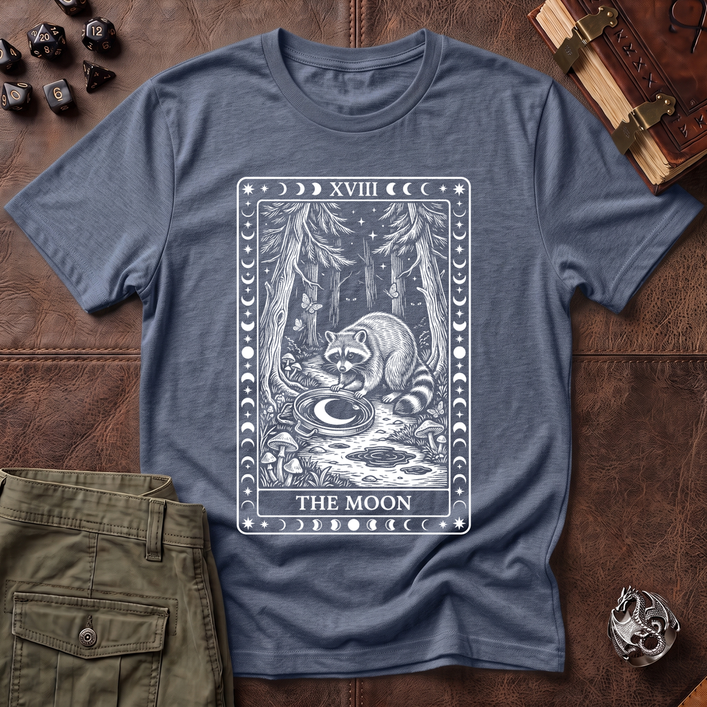Trash Panda Tarot Moon T-Shirt