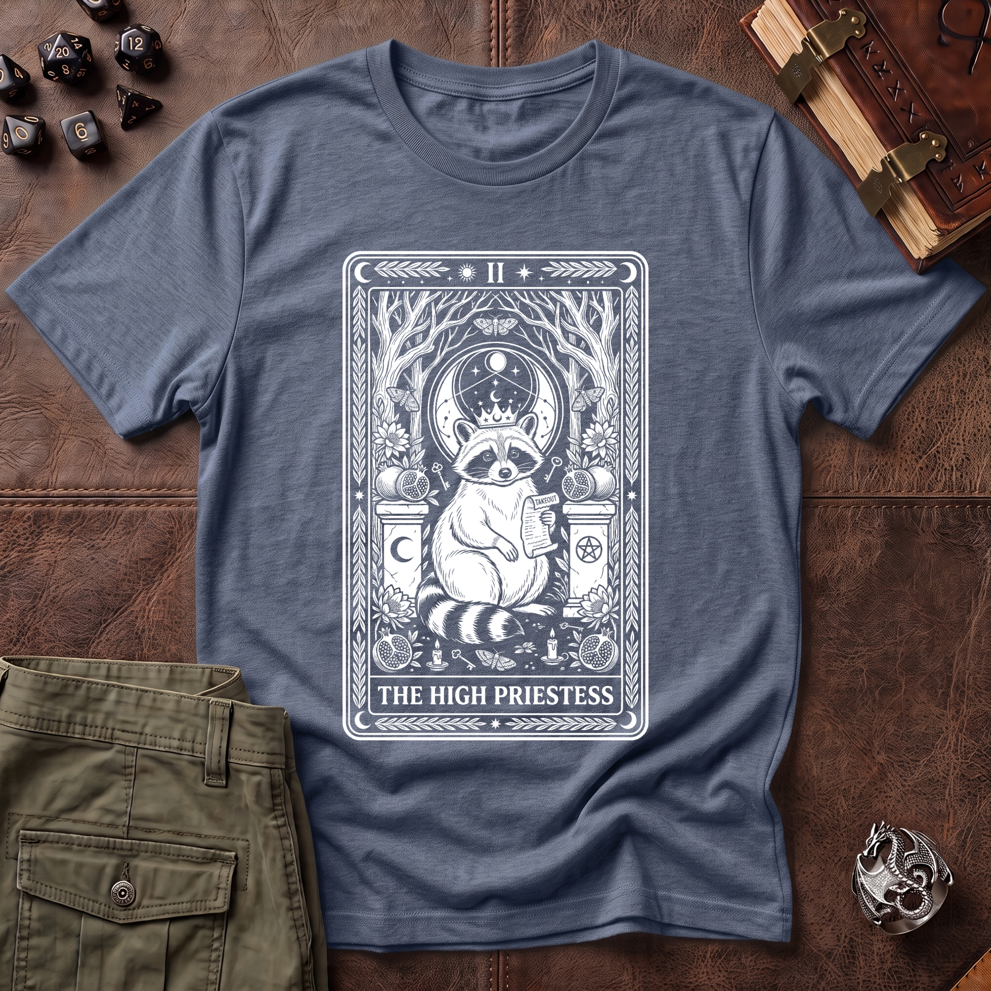 Trash Panda Tarot Priestess T-Shirt