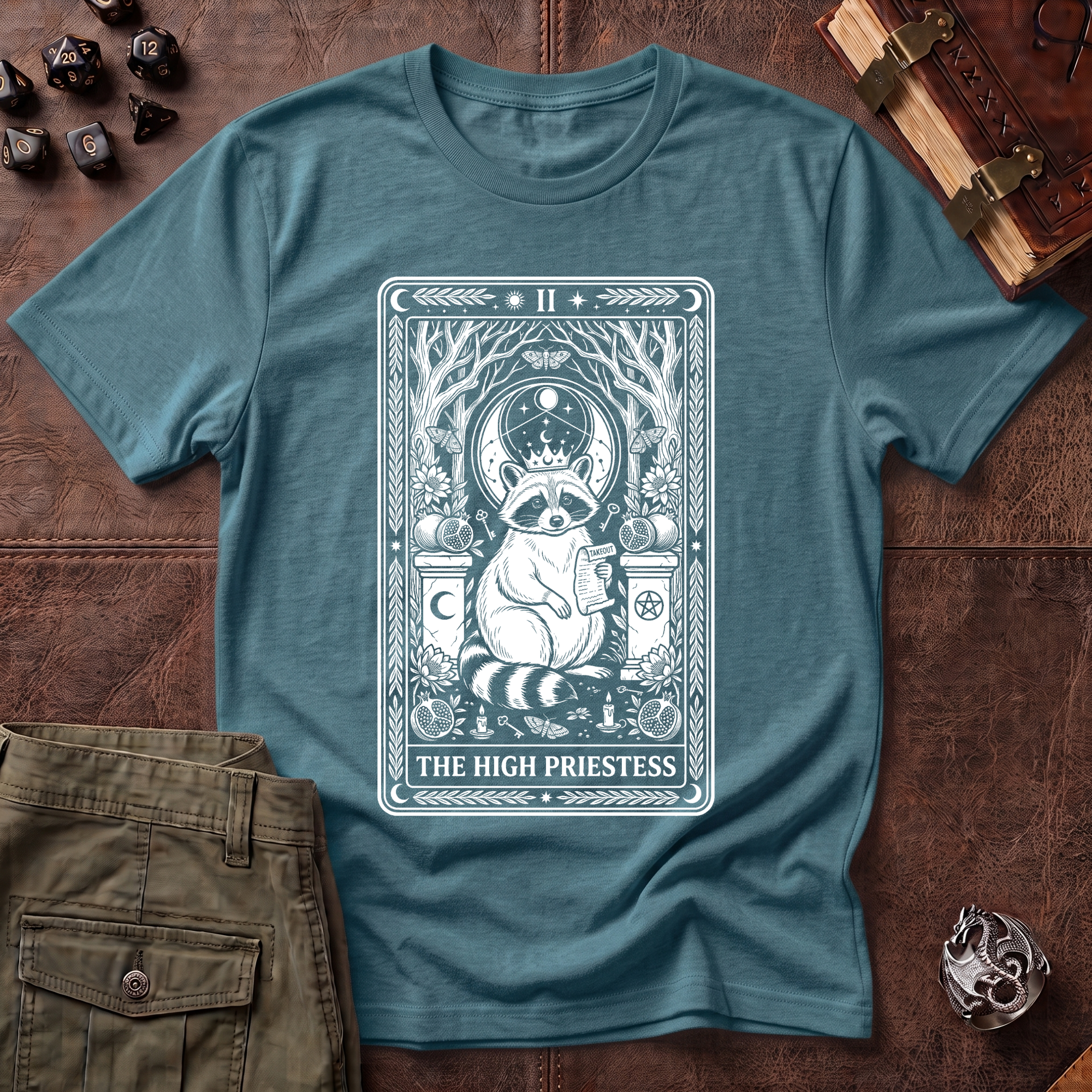 Trash Panda Tarot Priestess T-Shirt