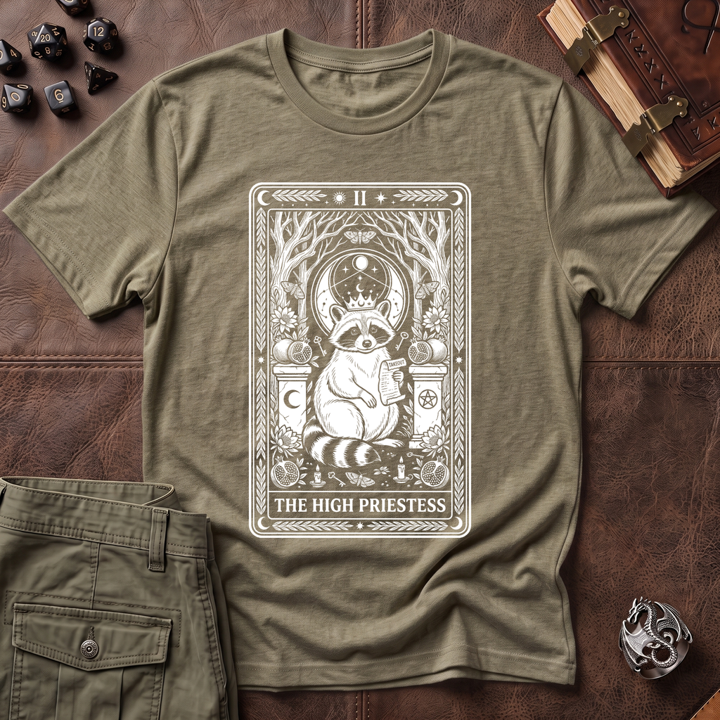 Trash Panda Tarot Priestess T-Shirt