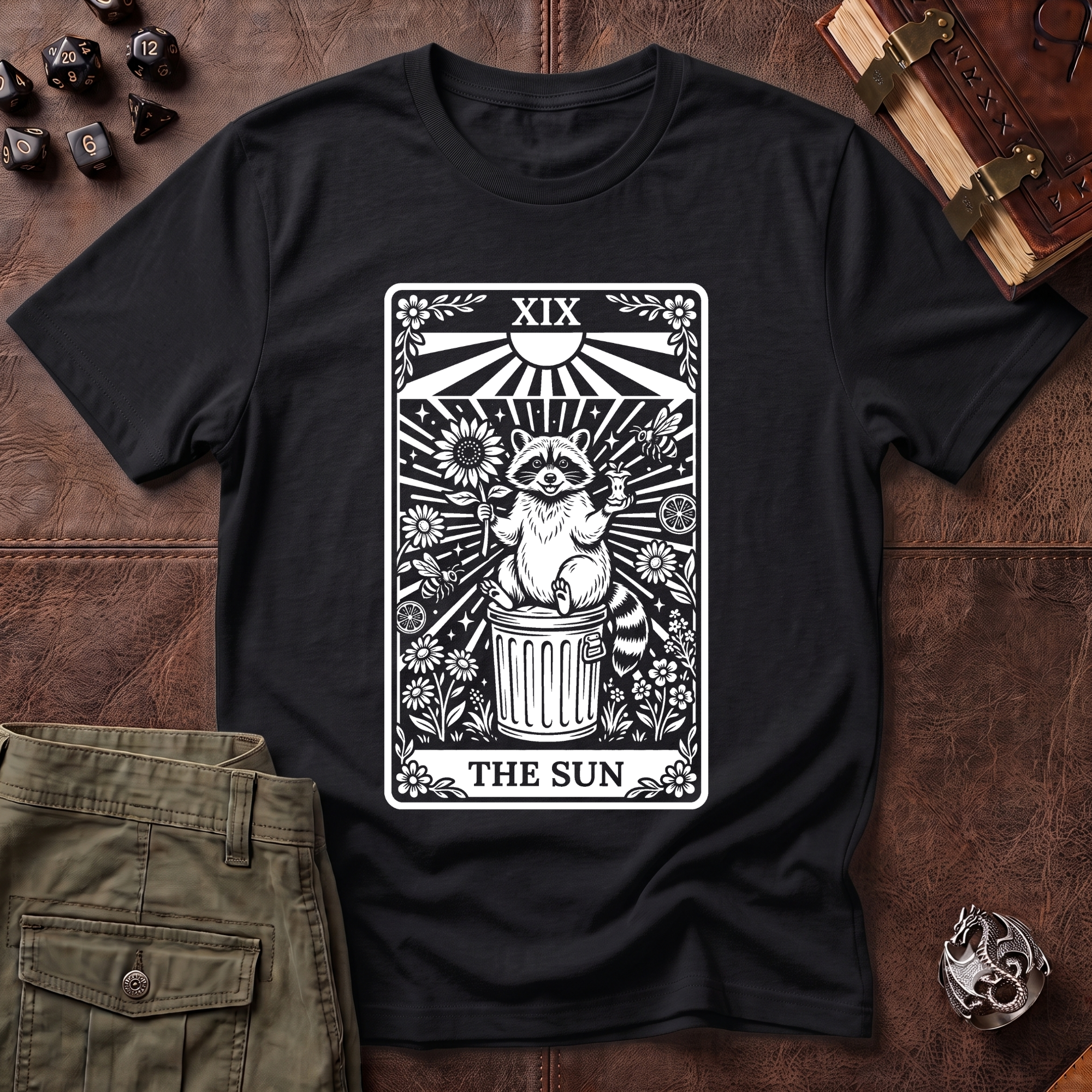 Trash Panda Tarot Sun T-Shirt