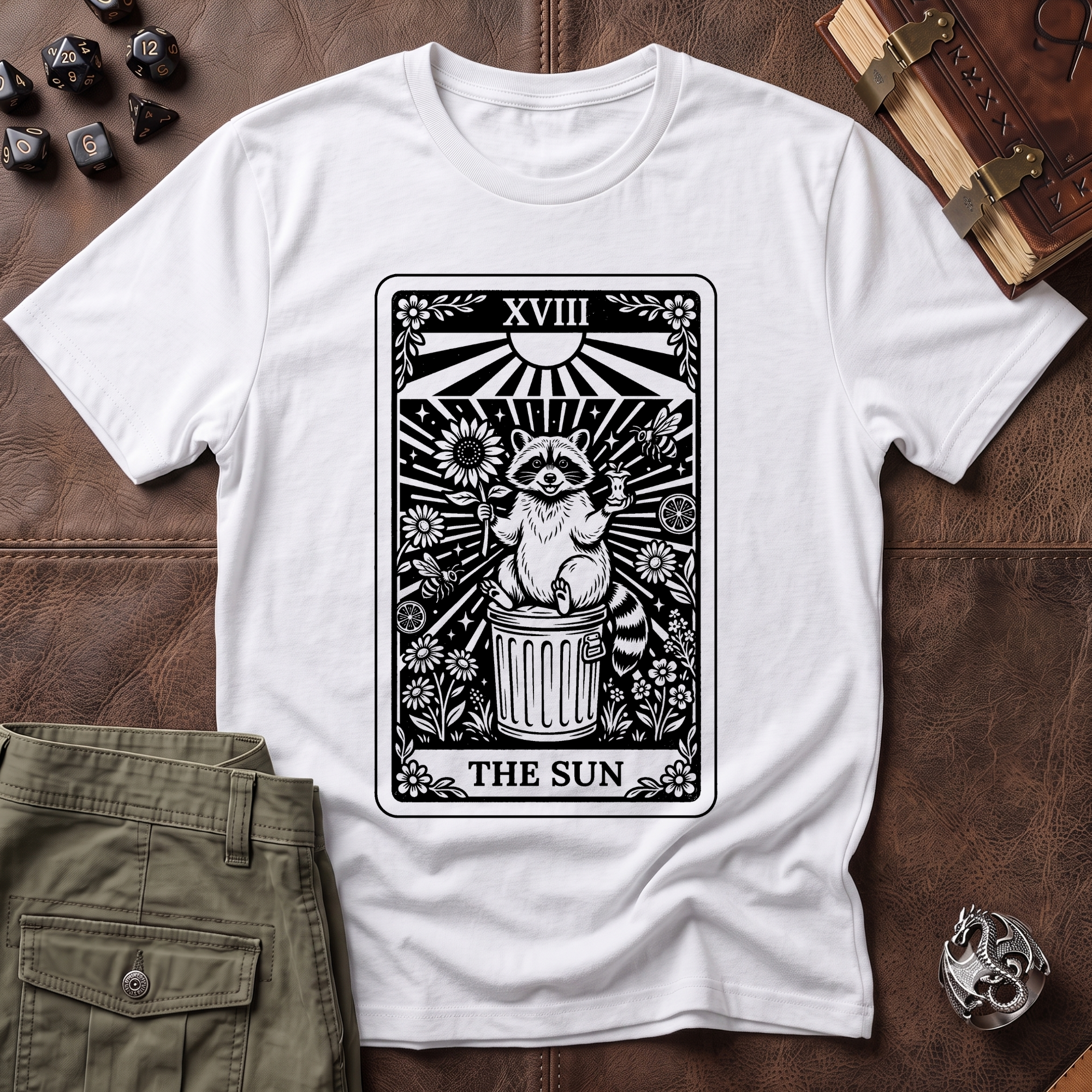 Trash Panda Tarot Sun T-Shirt