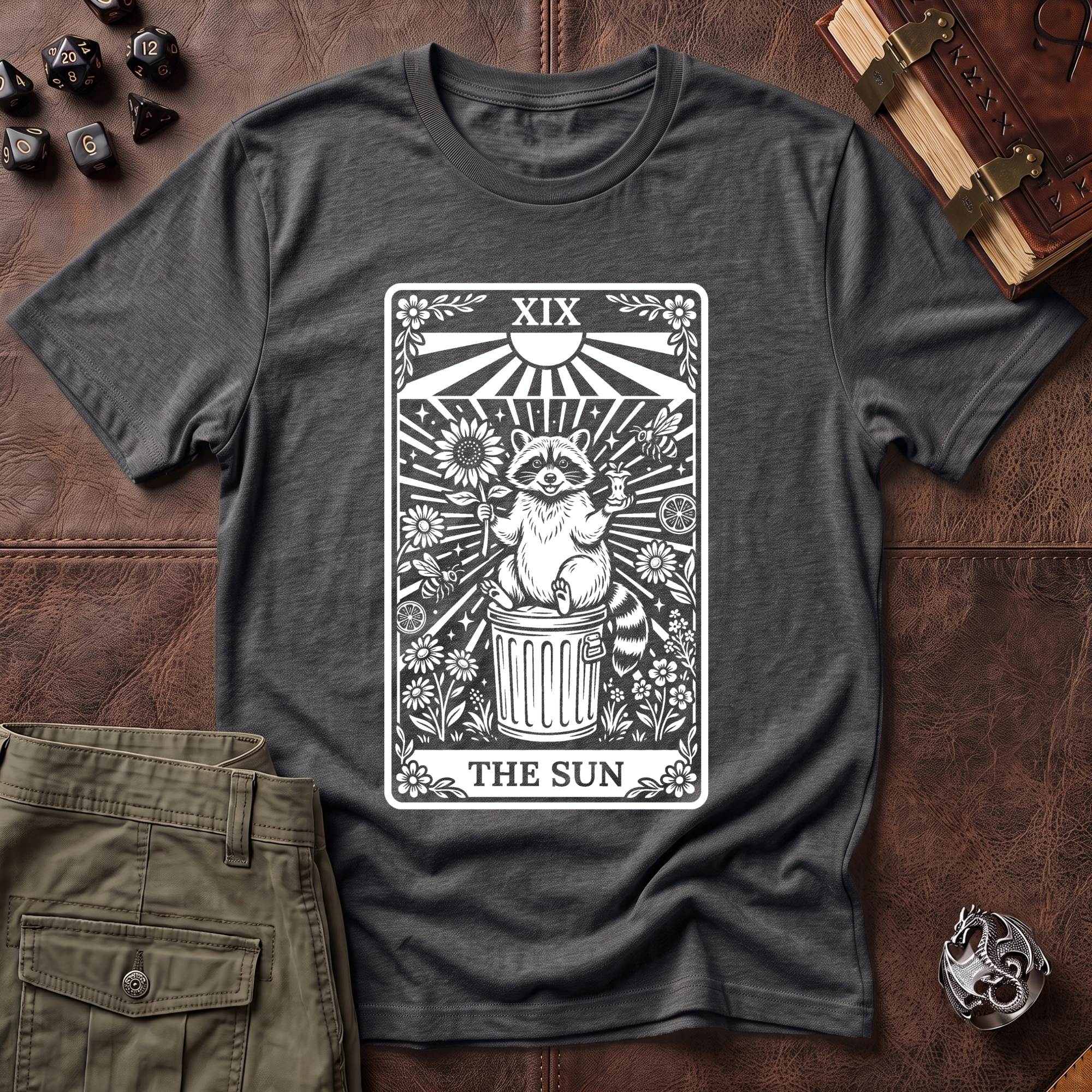 Trash Panda Tarot Sun T-Shirt