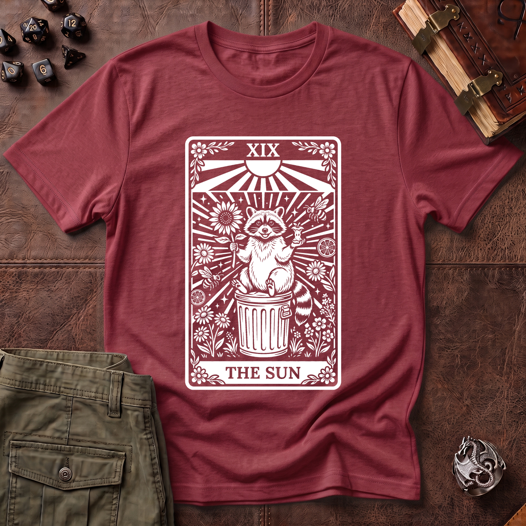 Trash Panda Tarot Sun T-Shirt