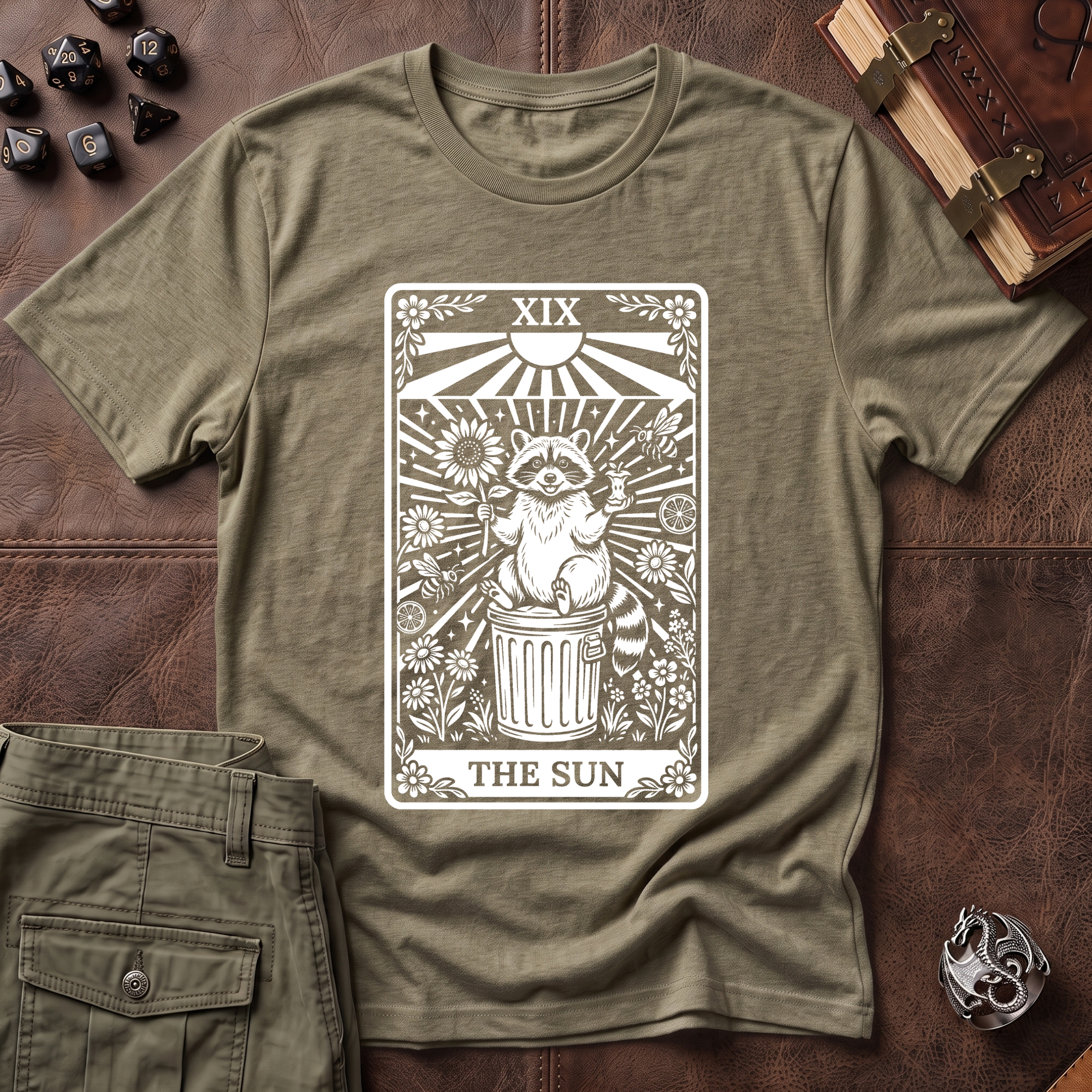 Trash Panda Tarot Sun T-Shirt